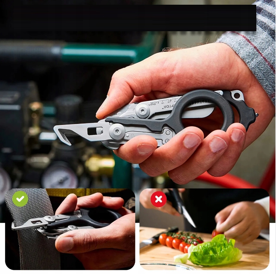 6 W 1 RAPTOR NOŻYCZKI RATOWNICZE MULTITOOL WYŻSZA JAKOŚĆ MULTITOOL Cechy dodatkowe brak