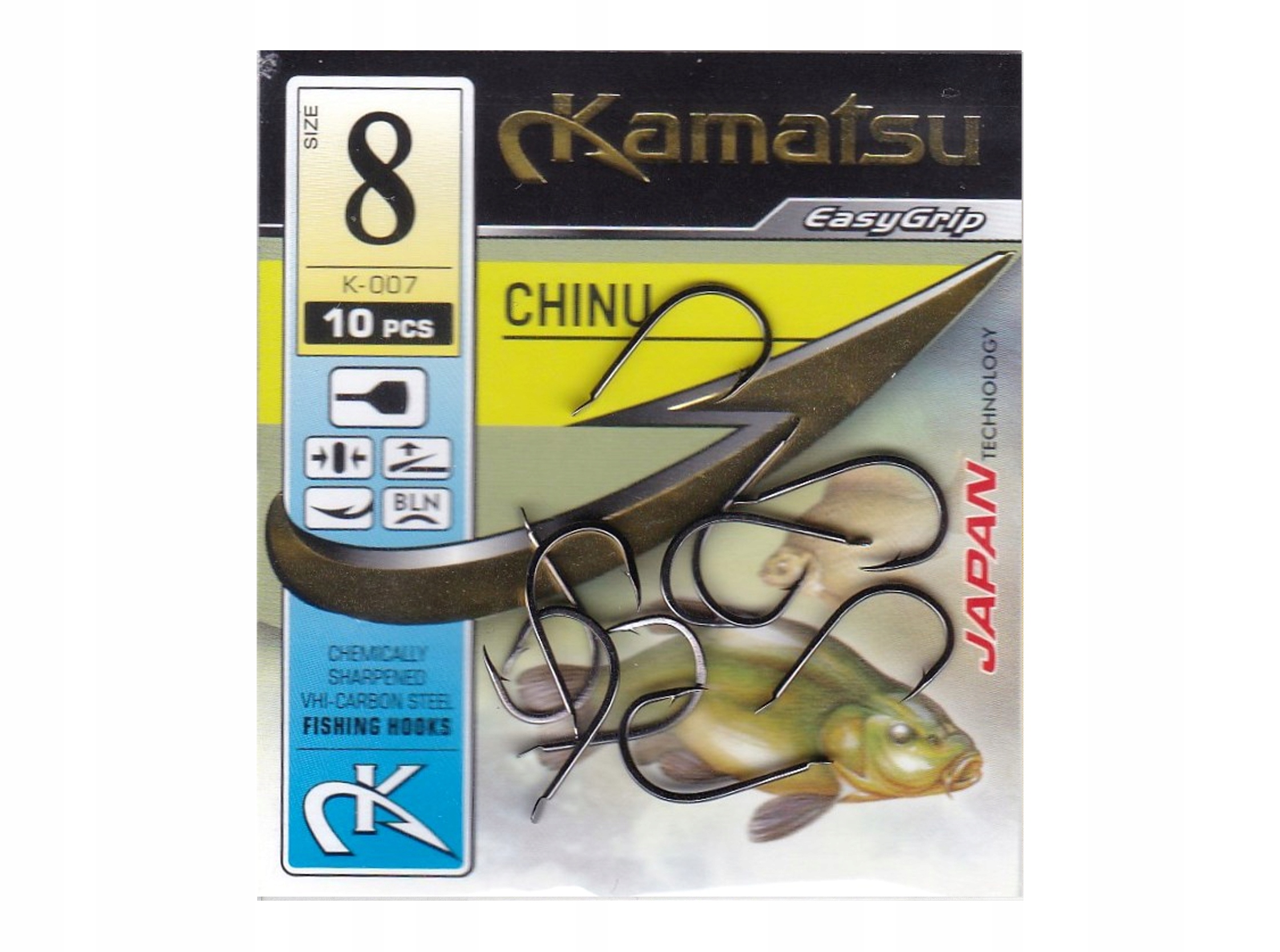 

Haczyki Kamatsu Japan Chinu Black- Łopatka nr 8