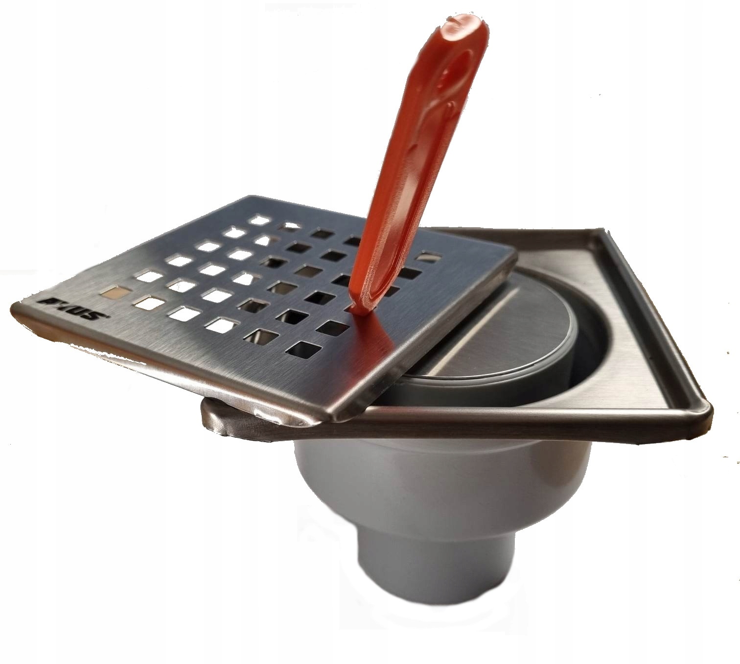 WPUST PODŁOGOWY NIERDZEWNY 10X10 ODEJŚCIE PIONOWE FI50 ANTYZAPACH INOX RAMA Marka bez marki