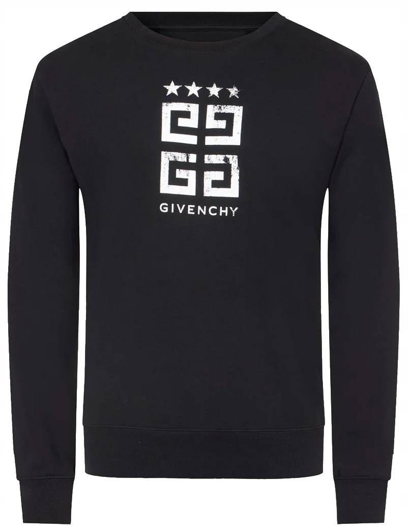 Bluza męska Givenchy sportowa bez kaptura bawełniana logo nadruk r. L