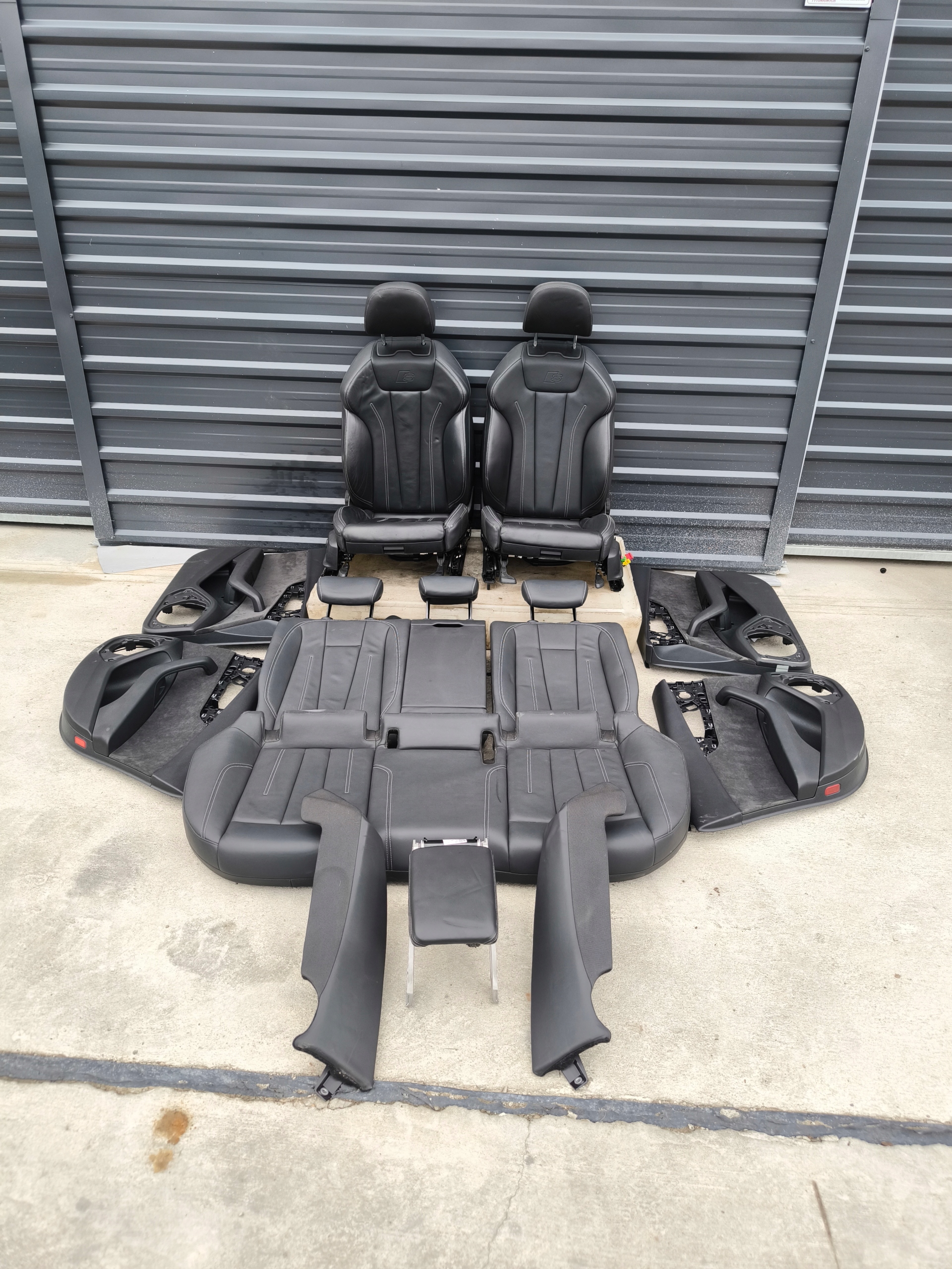 Sitz Sitze Leder KOMPLET S LINE AUDI A4 B9 BIALA NIC heizung !!!