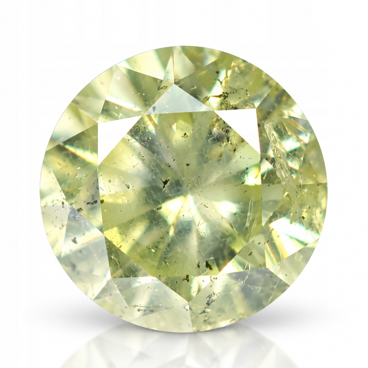 Přírodní diamant 0.40 ct Žlutý Briliant I2 certifikát Wbd