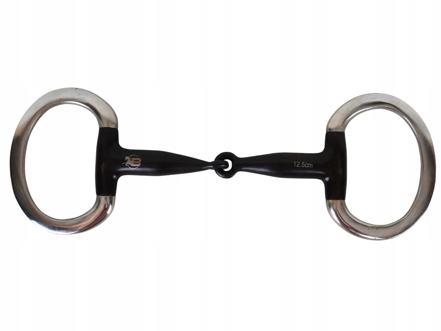 Wędzidło oliwkowe pojedynczo łamane pełne Black Steel Balotade 12,5 cm