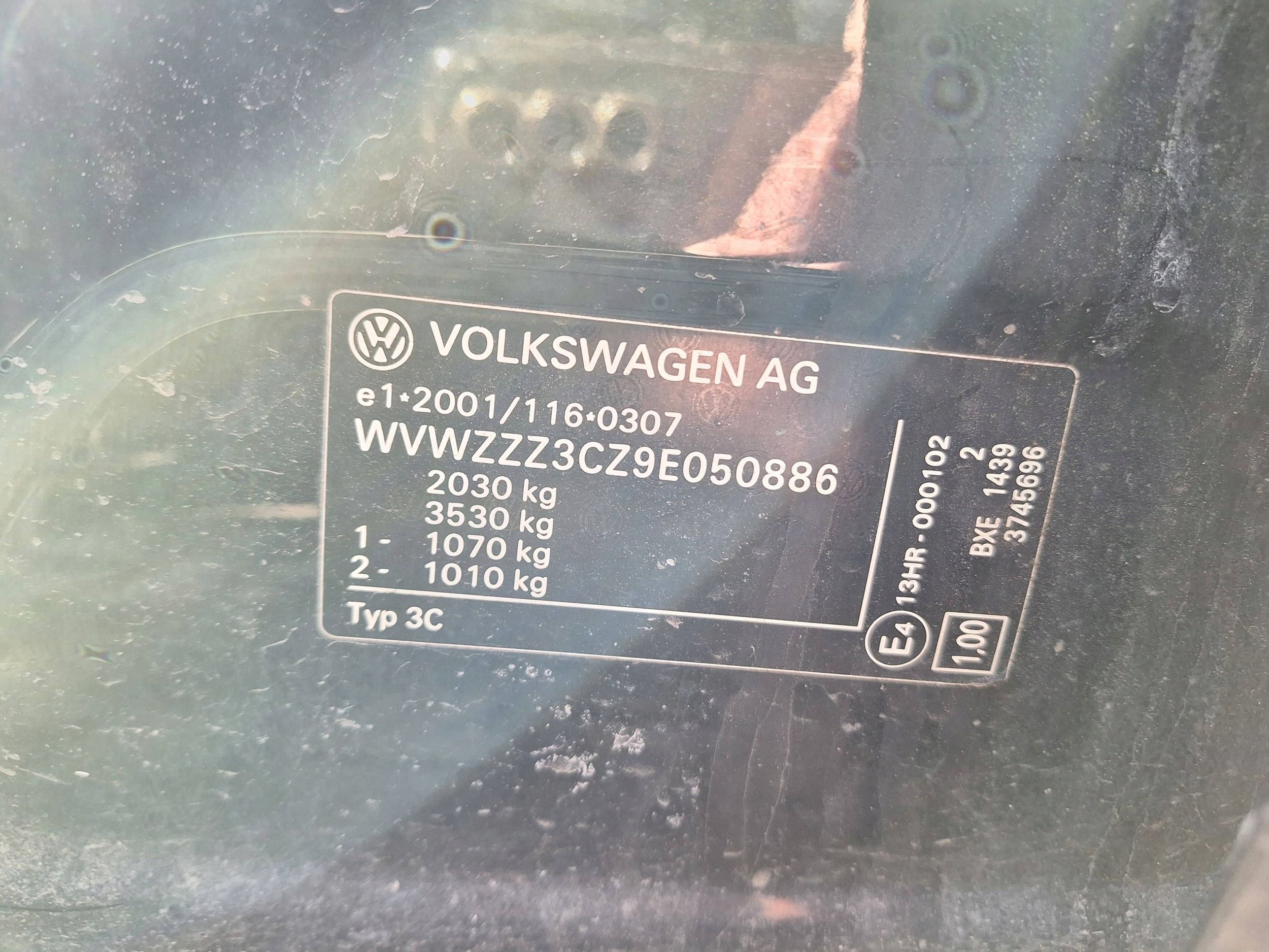 VW PASSAT B6 3C 1.9 TDI BXE catalyst 3C0131690AC 1K0178DA