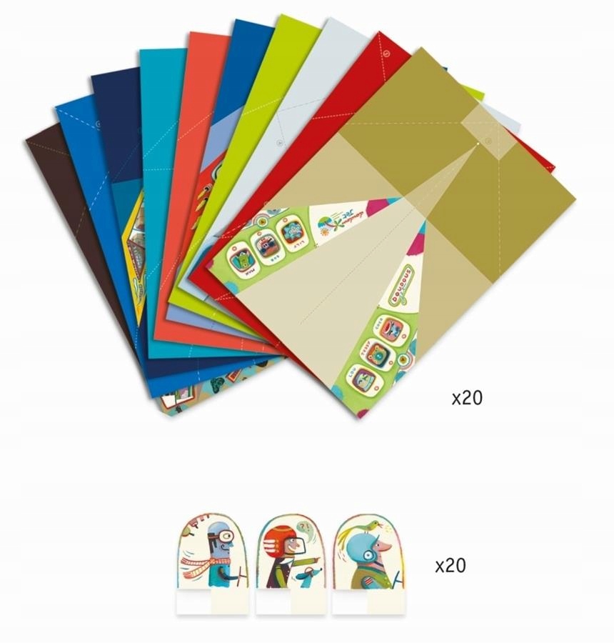 Origami Samoloty 20 sztuk Djeco 7+ Płeć chłopcy