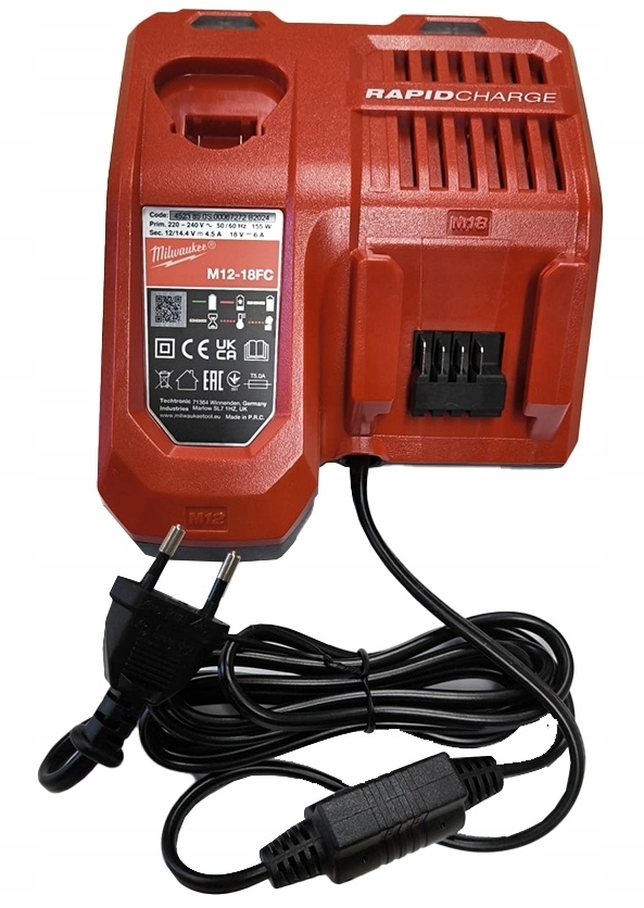 Milwaukee M12-18FC ładowarka do akumulatorów szybka M12 M18 6A 4932451079
