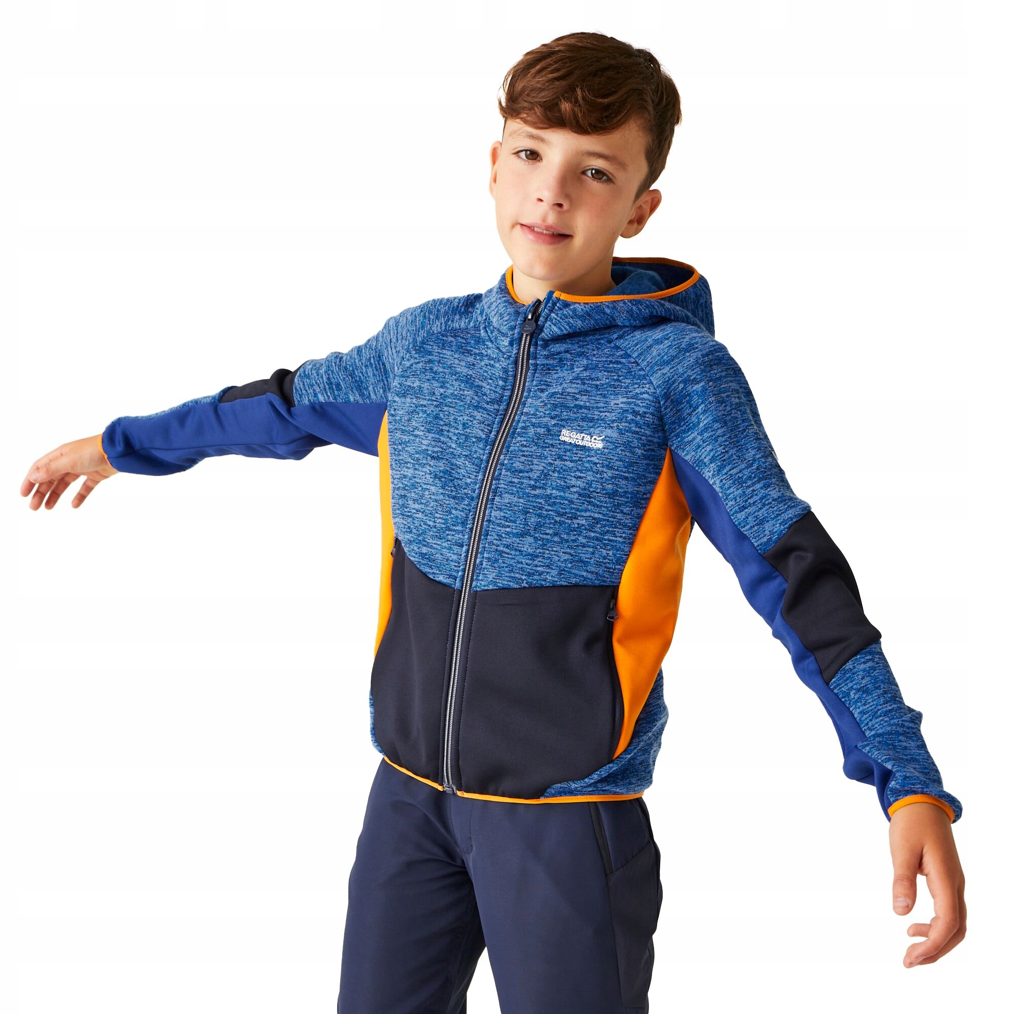 Regatta Kurtka Polarowa Dziecięca Pełen suwak Dissolver VIII Kolekcja UTRG10505_oxfordbluenavynewroyal