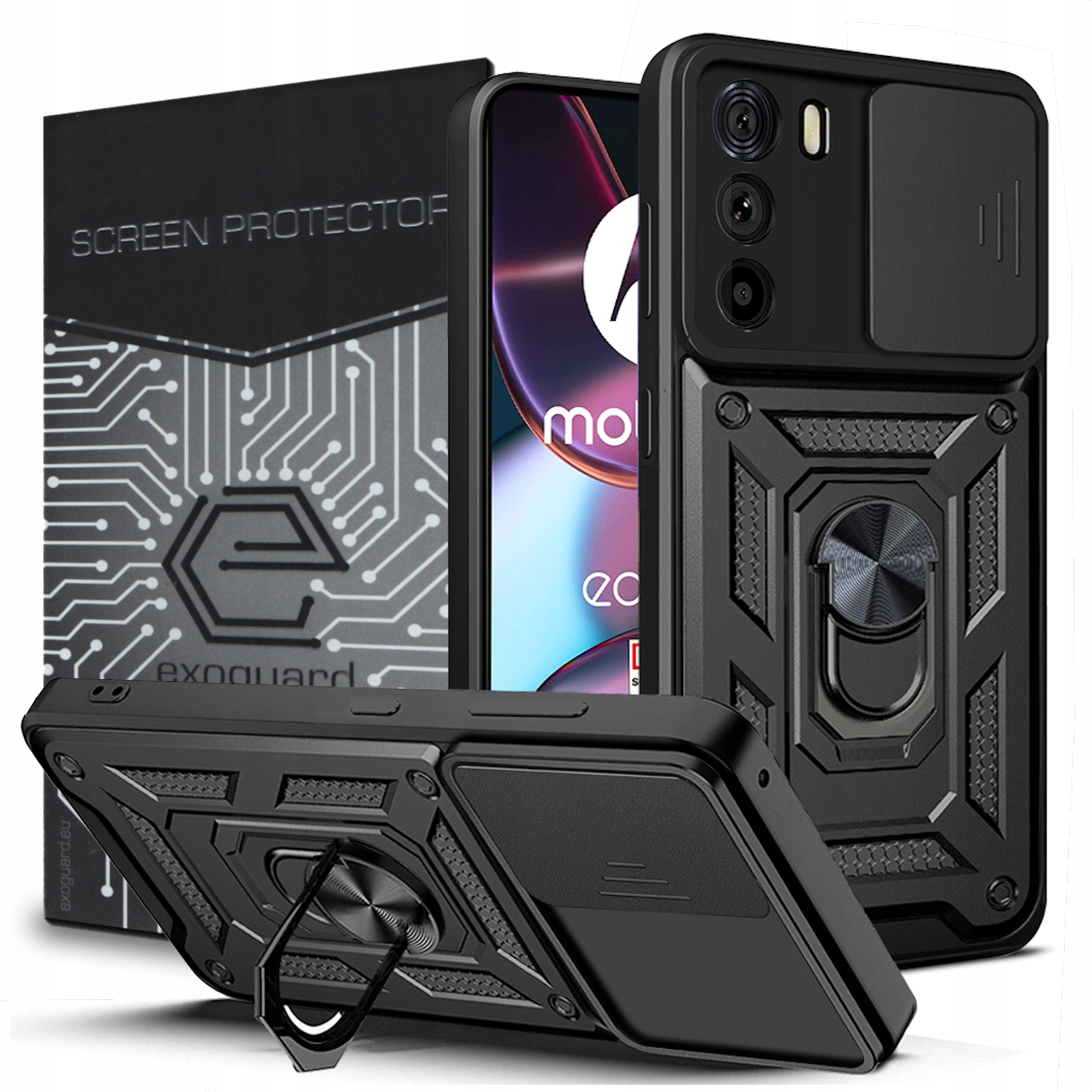 

Etui Pancerne Obudowa+szkło do Motorola Edge 30