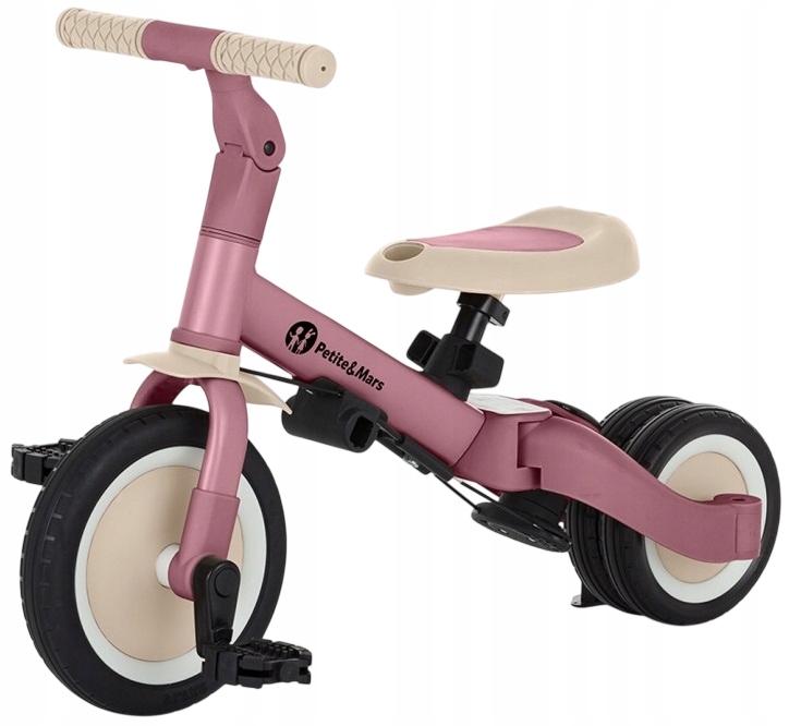 Petite&mars Rowerek Turbo Wielofunkcyjny 5w1 Biegowy Trójkołowy Prowadnik