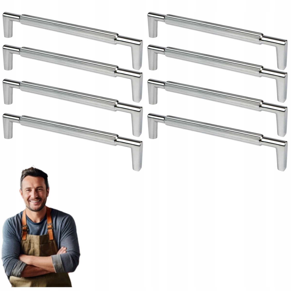 Nábytkový držiak do zásuvky skrinky Randi 160 mm Chromová Radelka 8ks