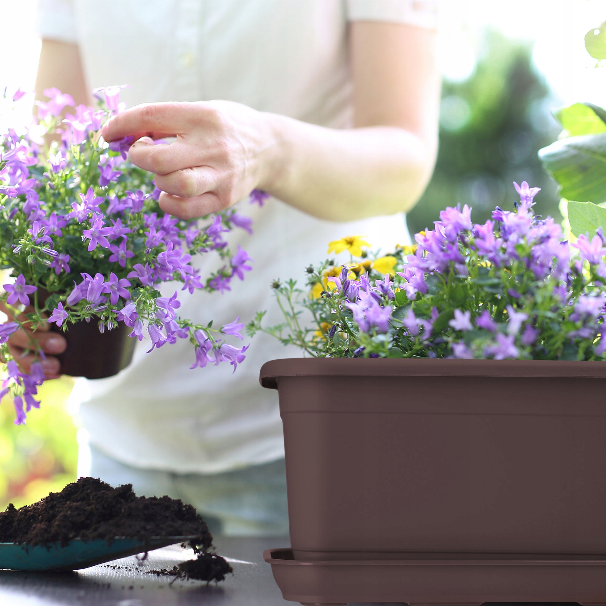 SKRZYNKA BALKONOWA DONICZKA 40cm + PODSTAWKA Stan opakowania oryginalne
