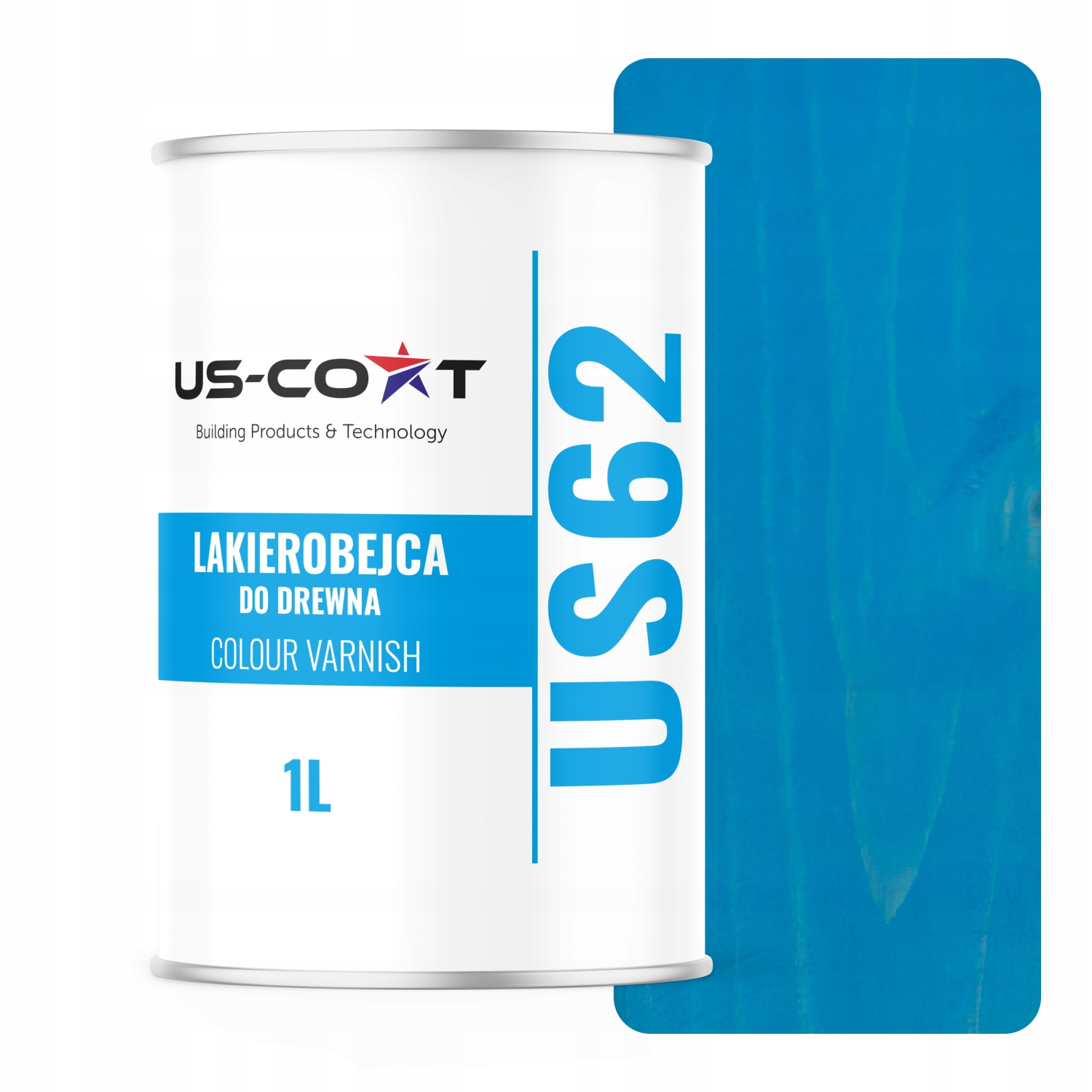 Lakovací hmota na dřevo 3v1 Extra Lazura Barva Modrá Satén 1L Ochranná