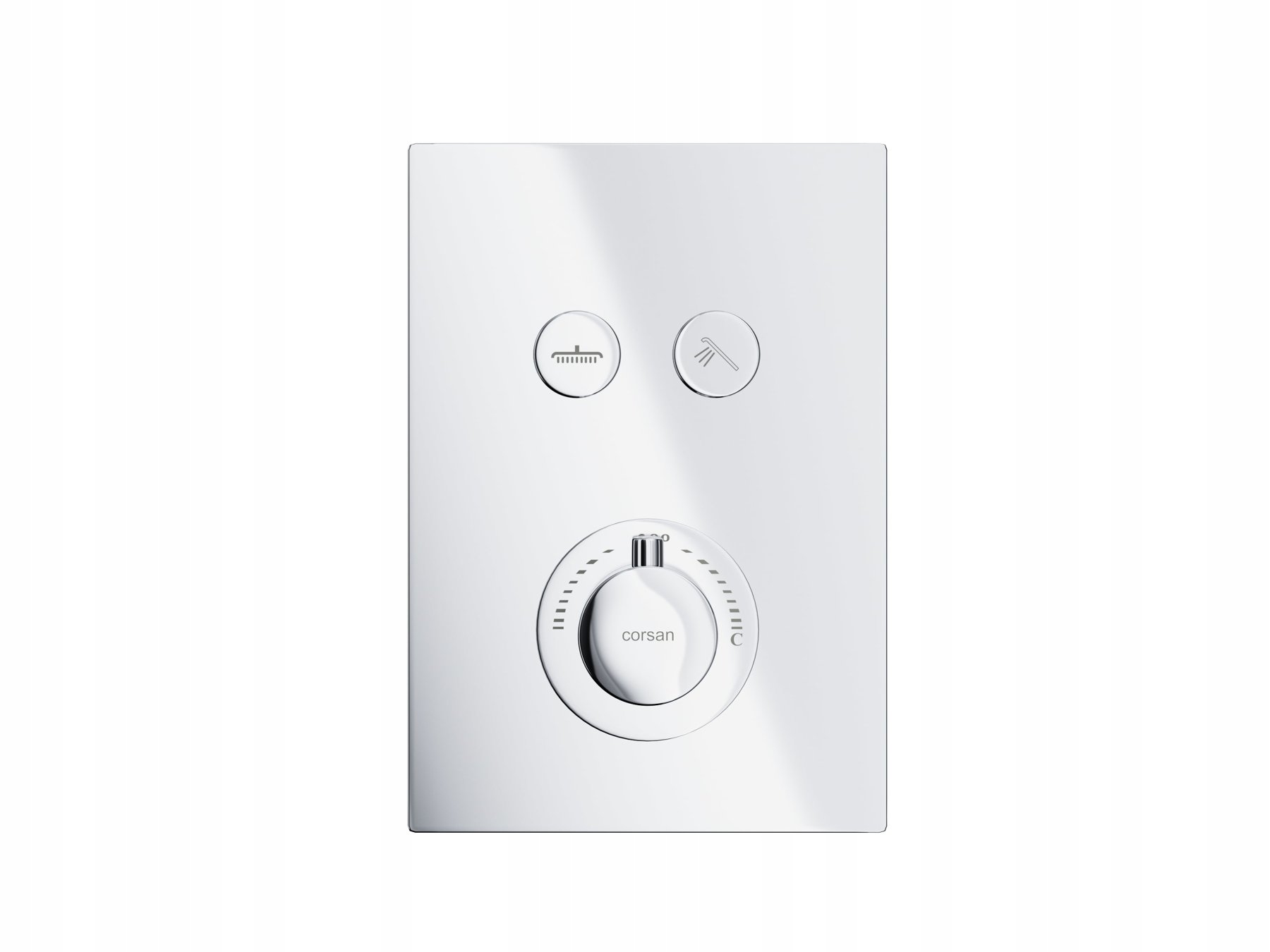 Sprchová podomietková batéria s funkčnými tlačidlami a montážnym boxom