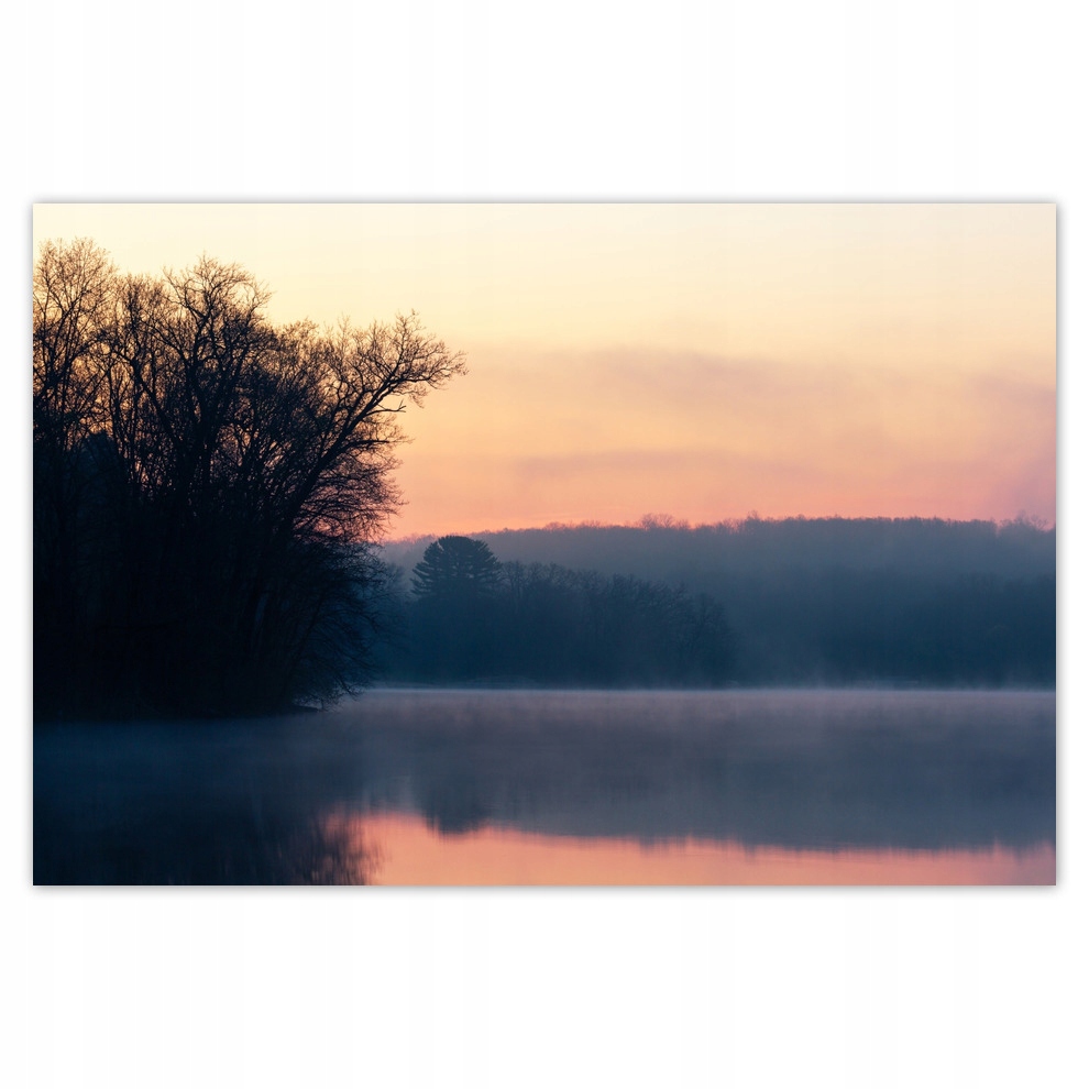 

Plakaty 93x62 Zima Mgła Las Jezioro