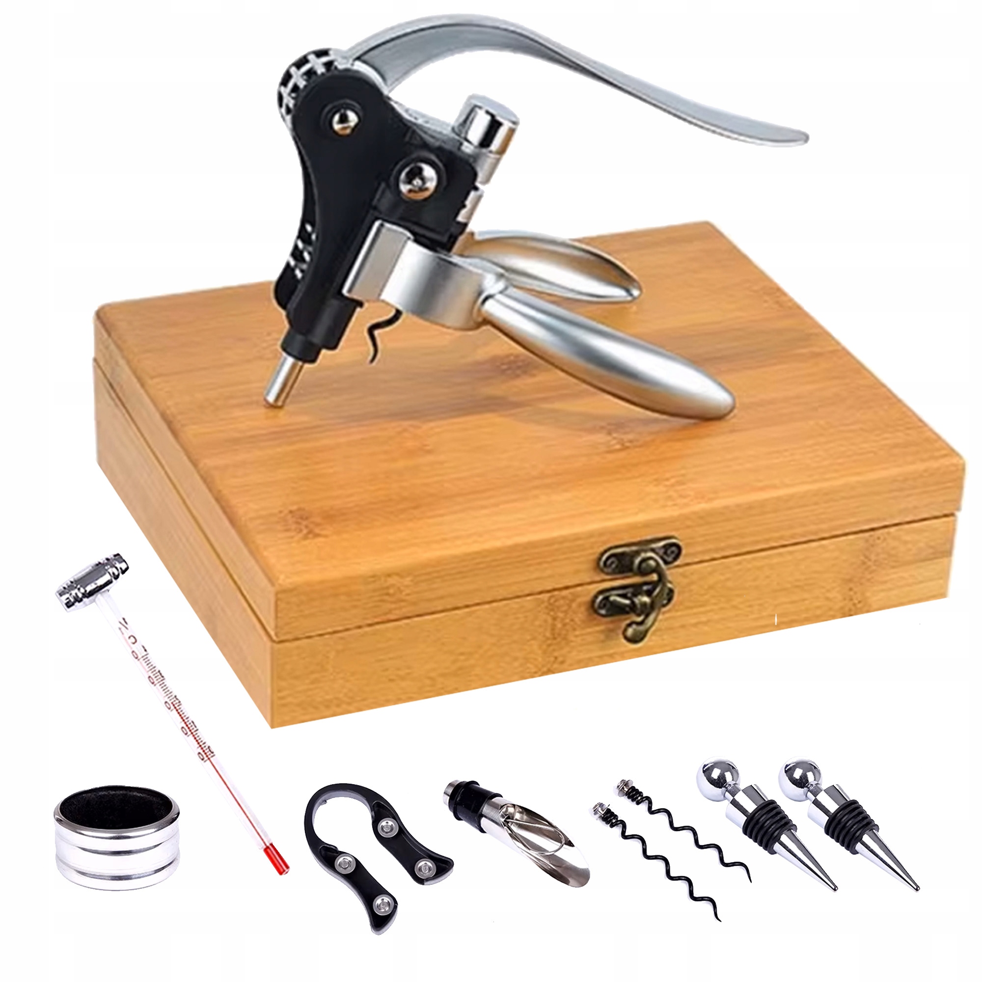 Sada Příslušenství K Vínu 10KS Sada Prémiových Vývrtek Zátka V Krabici