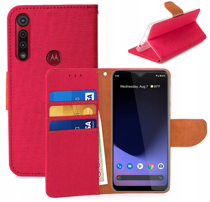 

Etui Portfel Canvas do Motorola One Macro