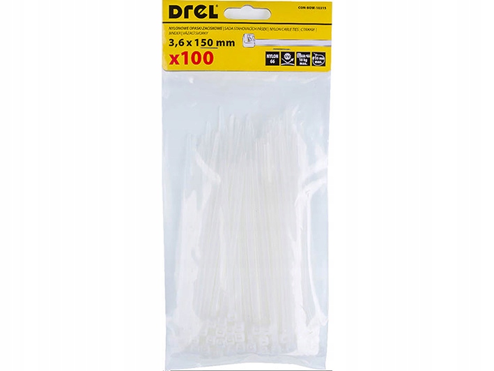 

Taśmy Kablowe Opaska Trytki 3,6 x 150 mm 100 szt