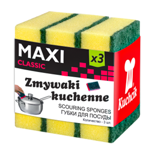 Levně 17 x Kuchcik Houbička na nádobí Maxi 3 kusy