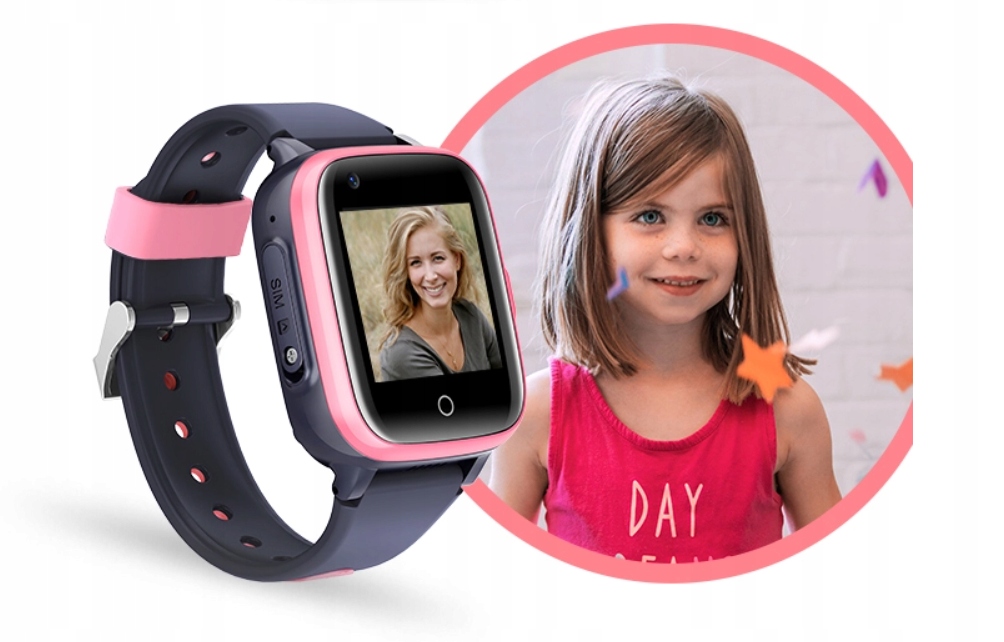 ZEGAREK smartwatch DZIECIĘCY GPS Z funkcją rozmów DLA Dziewczynki chłopca Kolor dominujący odcienie niebieskiego