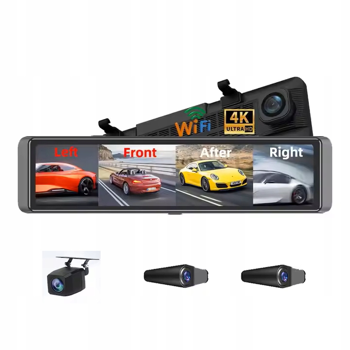 4K videorekordér Záznamník jazdy 4 kamery 360 cúvania mŕtve pole Adas