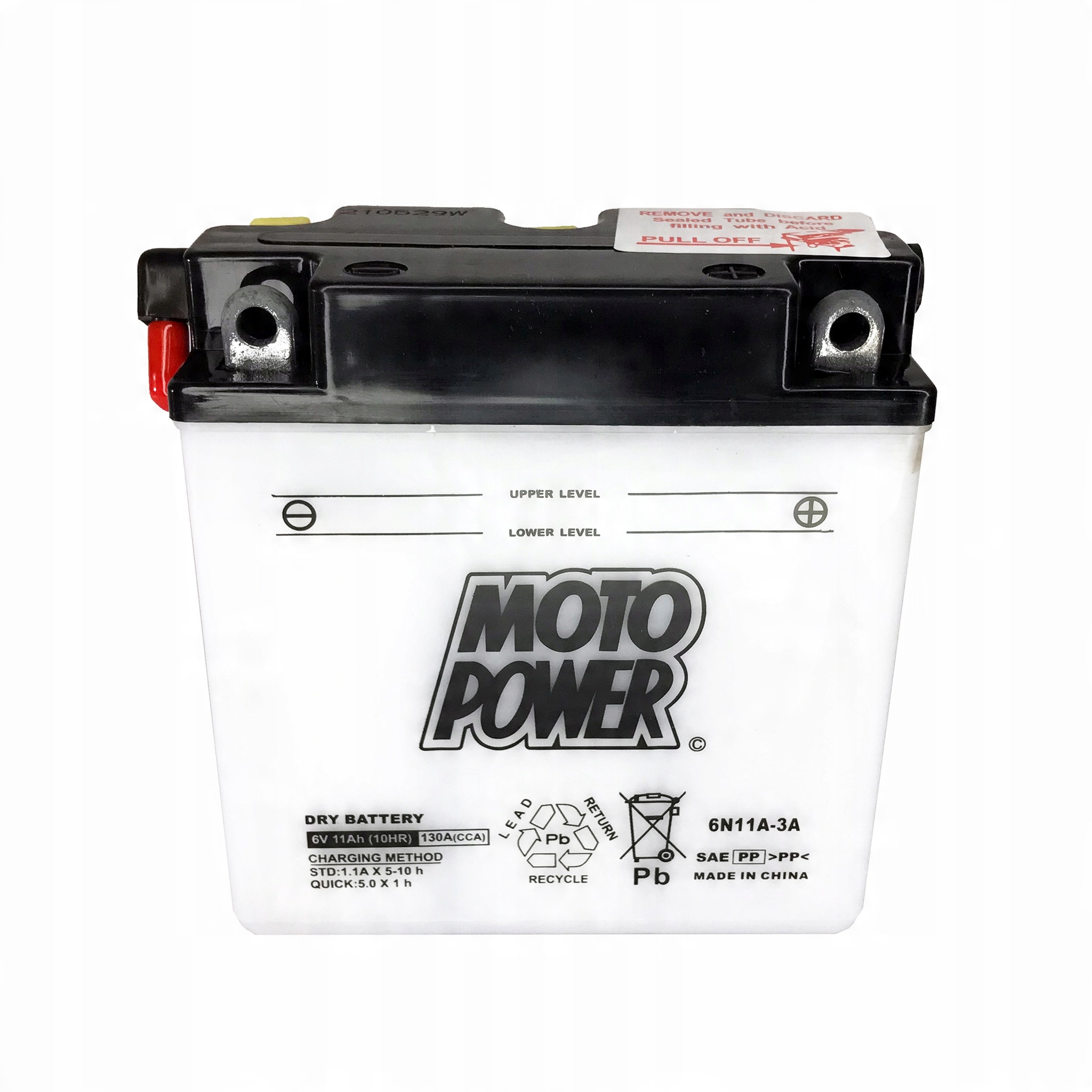 

Motocyklowy akumulator 6V 11Ah 6N11A-3A Motopower