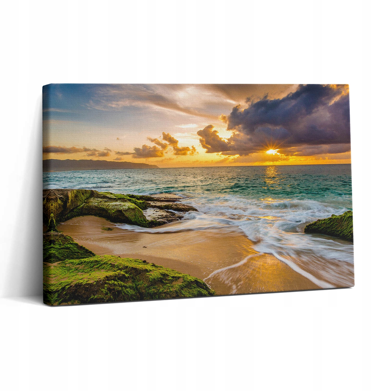 Canvas Foto Plátno do pracovny Ekologické pobřeží Pláž Západ 30x20 cm