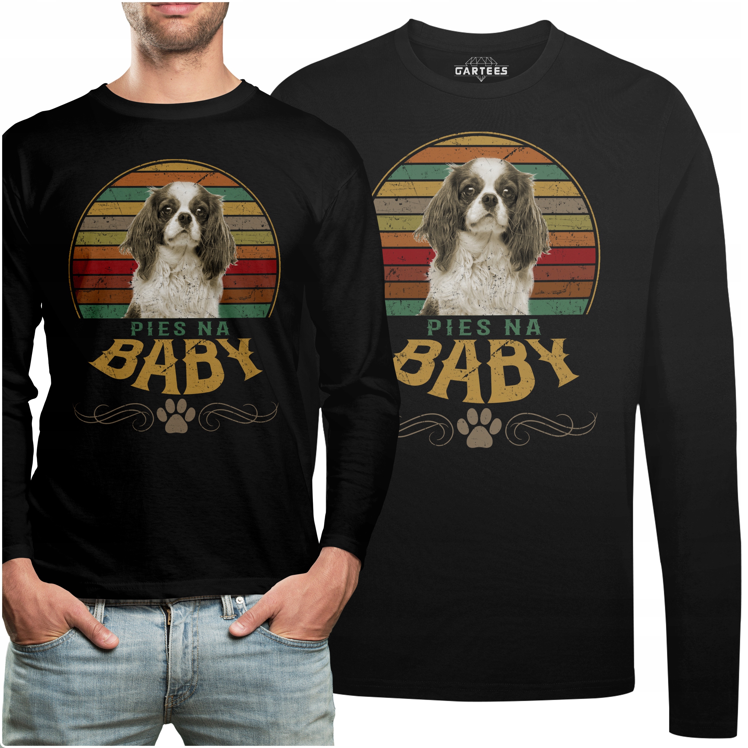 

Koszulka Long Z Grafiką Psa Napis Pies Na Baby