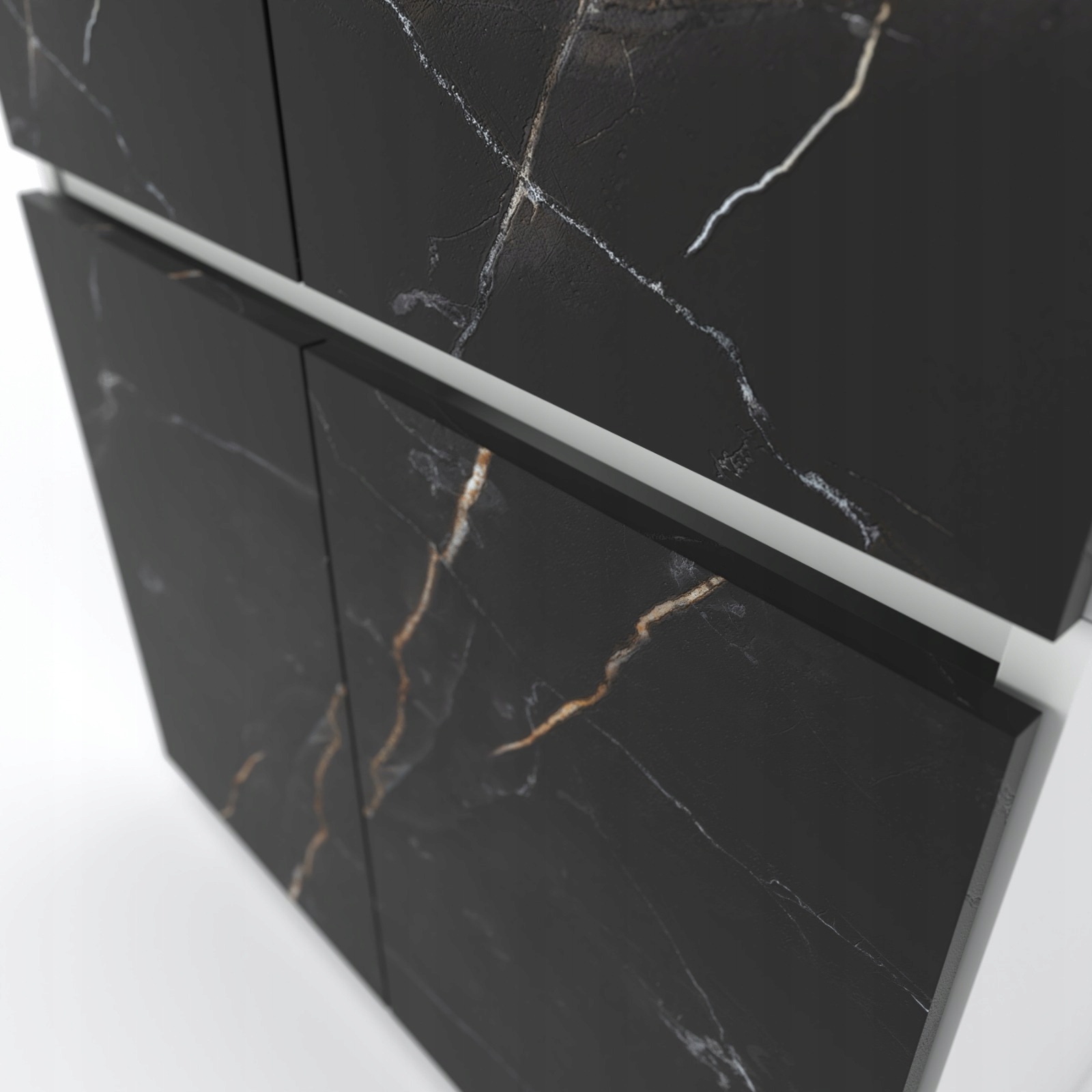 Szafa BIALA 80cm 4 drzwi Modułowa Garderoba na ubrania Sypialnia Kolor frontów biały