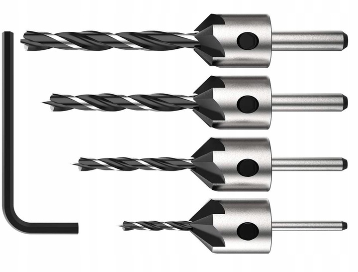 

Wiertła Do Drewna Z Pogłębiaczem Wiertło 4 sztuki