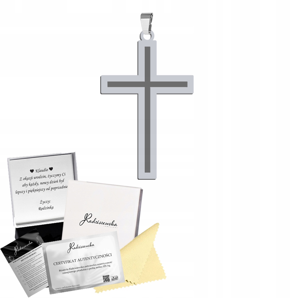 Stříbrný medailonek s křížkem Stříbro 925 Dárek Křest Přání Bonus