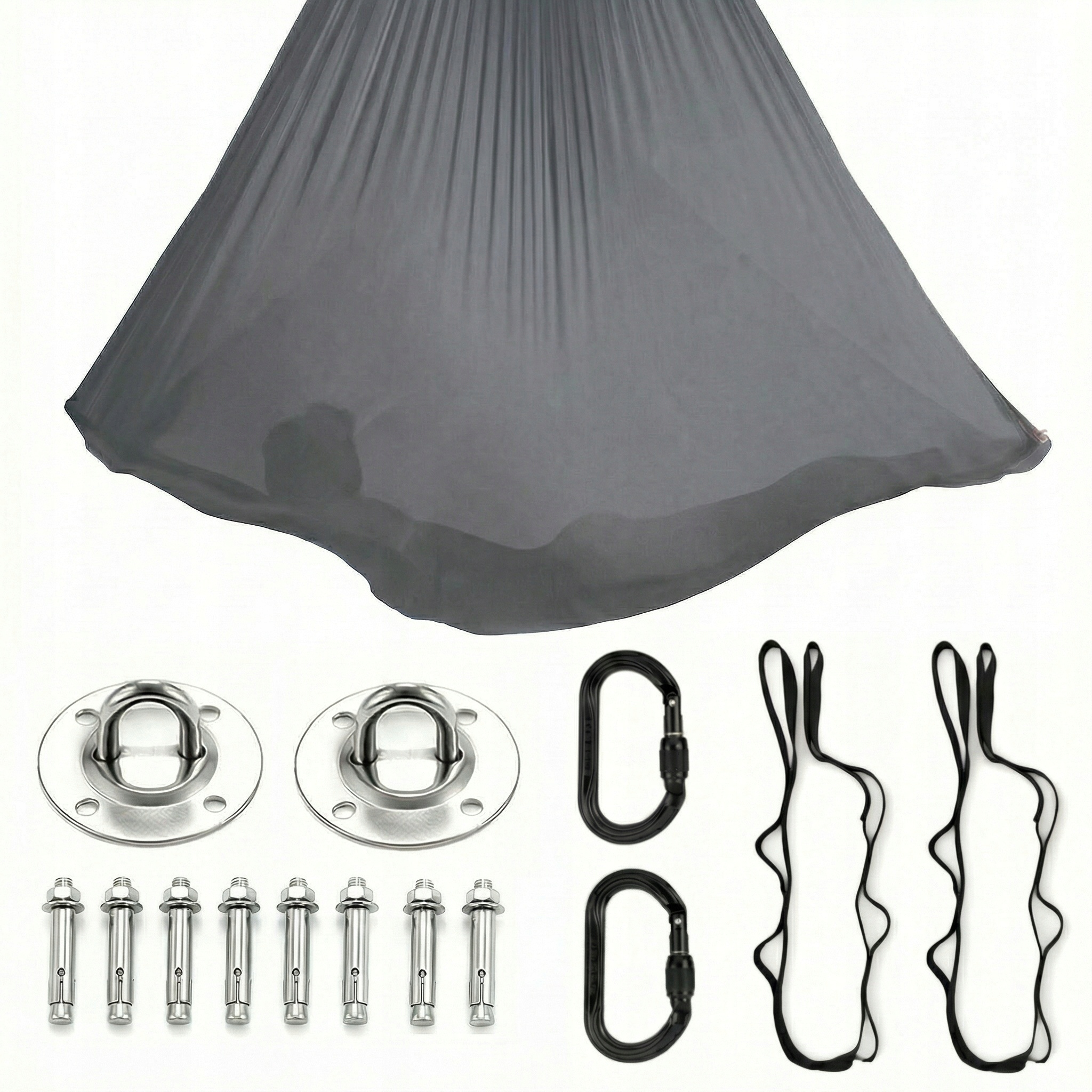 Hamak do jogi, chusta akrobatyczna aerial 5 m ciemnoszary