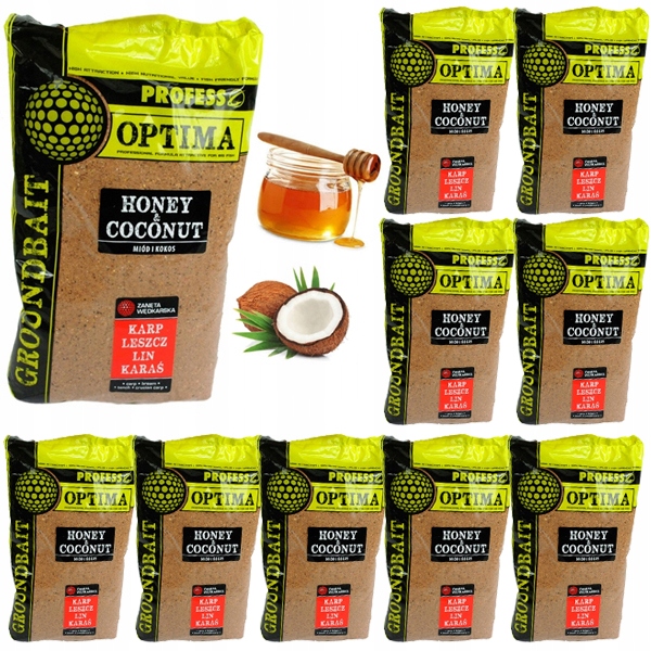 10x Zanęta wędkarska Profess 10kg Miód Kokos