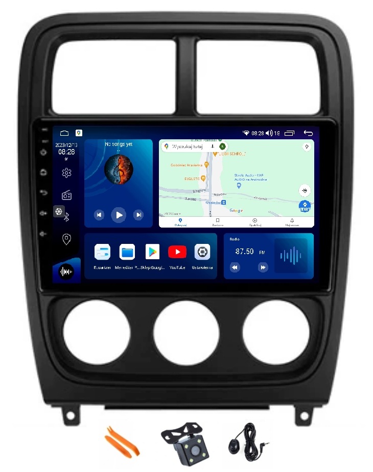 Radio Android Navigace Dodge Caliber 1 10-12 6/128GB Lte 4G CarPlay Gps