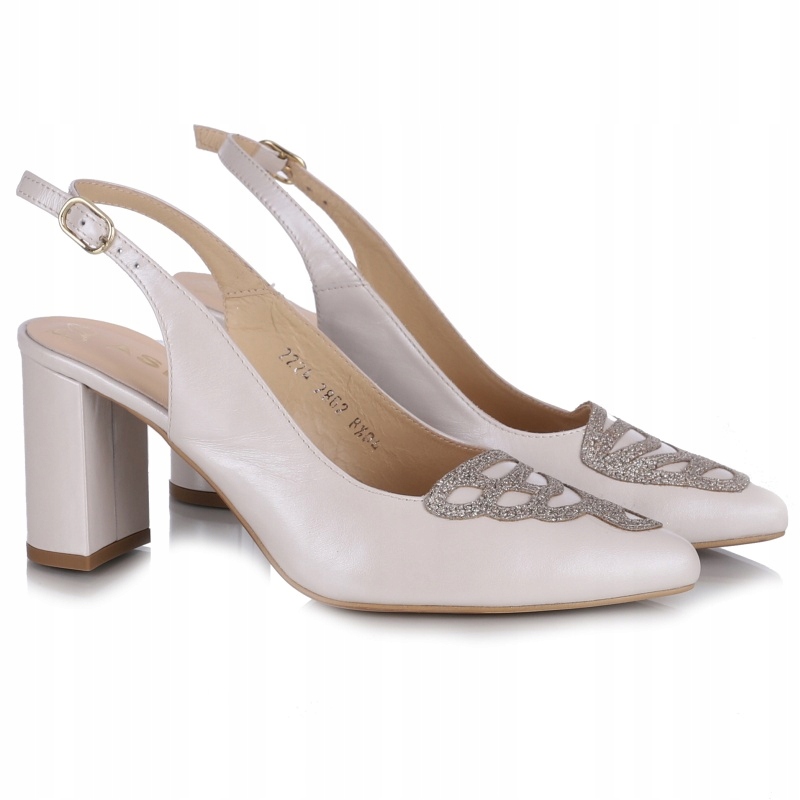 Dámské lodičky Aspena Kor 2862 ECR428/ZŁ354 ecru Kůže VEL.40