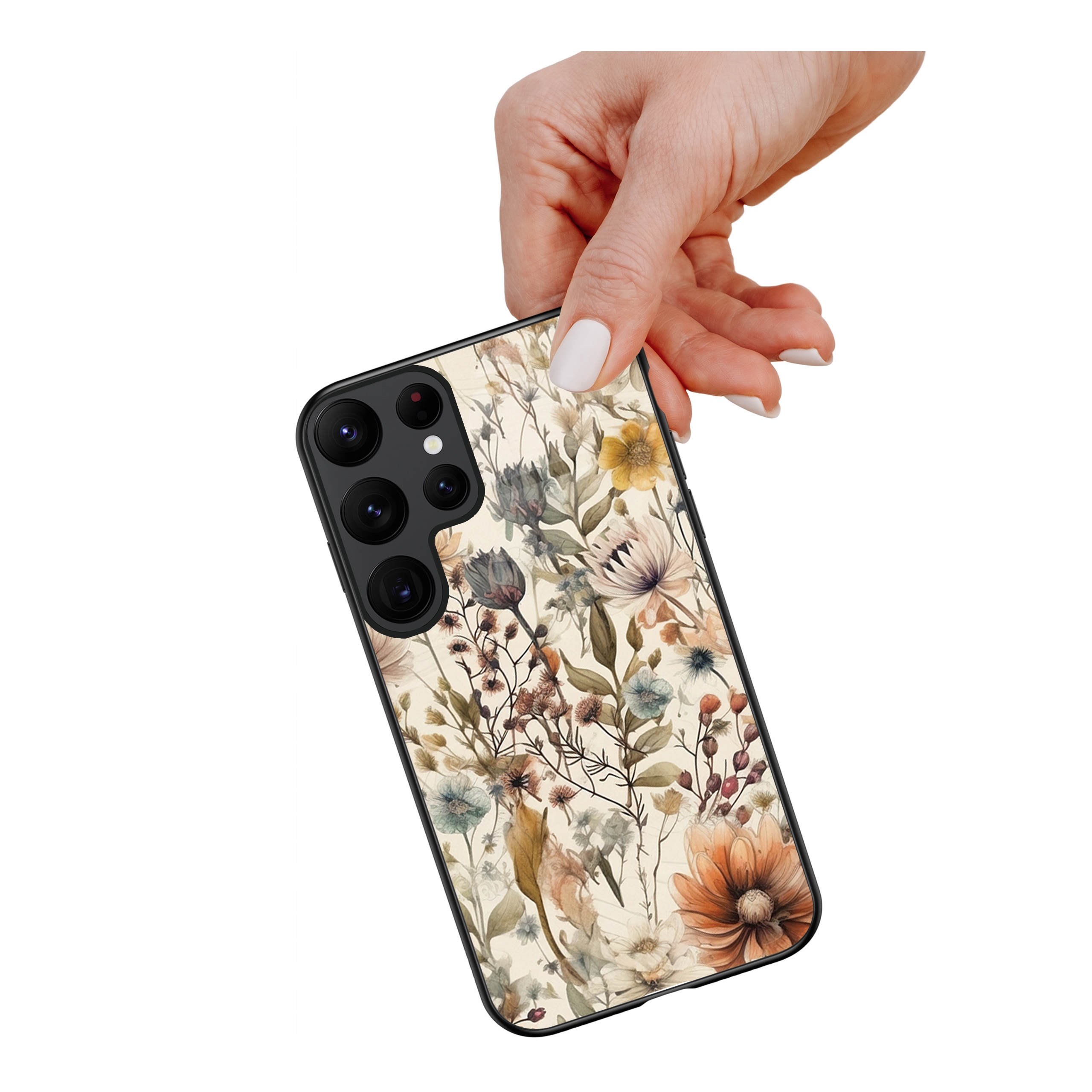 Etui szklane ceramiczne do Samsung Galaxy S25 Ultra Łąka beż