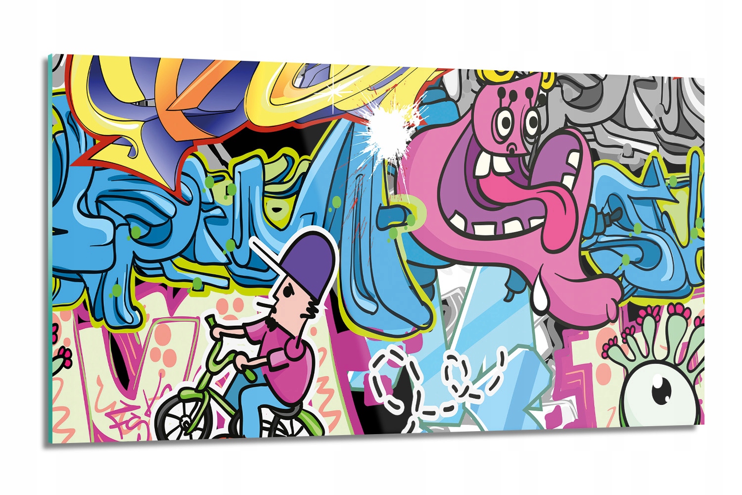 sklenená doska Graffiti kuchynská stena 120x60