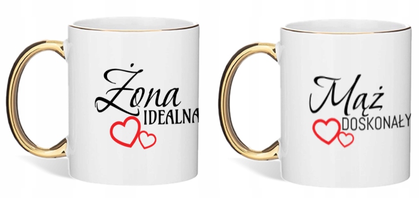 Komplet Novomanželských Hrnků Manželka Ideální Manžel Perfektní Dárek Na Svatba