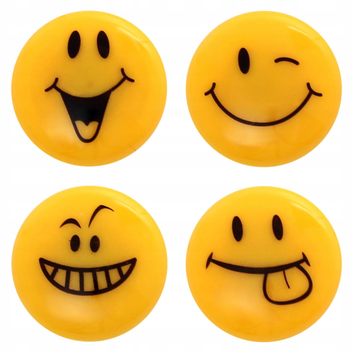 

Magnesy na lodówkę buźki emoji 4 szt. Żółte