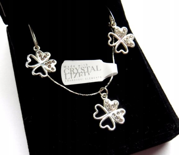 

Komplet Swarovski Koniczynka Srebro 925