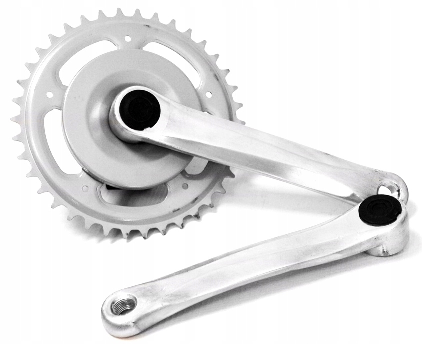 Mechanizm korbowy 1-rz aluminiowy 38T korby 170mm 3/32 cienki łańcuch lekka