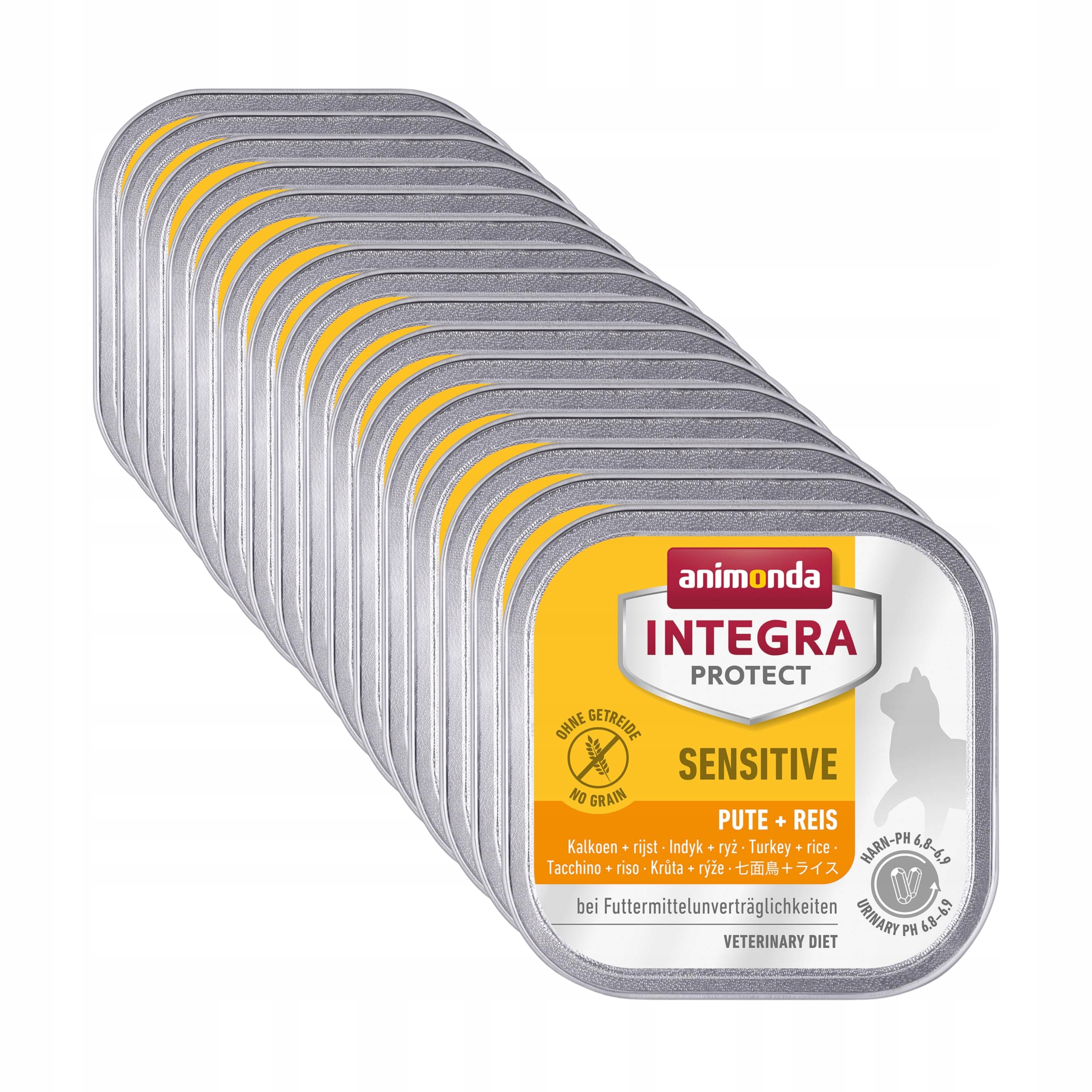 Levně Animonda Integra Protect Sensitive s krůtím masem a rýží, tácek Set 16 x 100 g