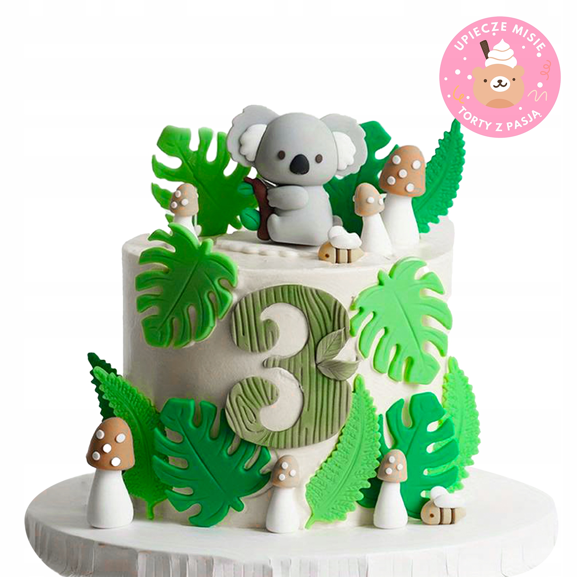 Hotová sada dekorací na dort – Koala Safari džungle Roczek 12 El. 3D