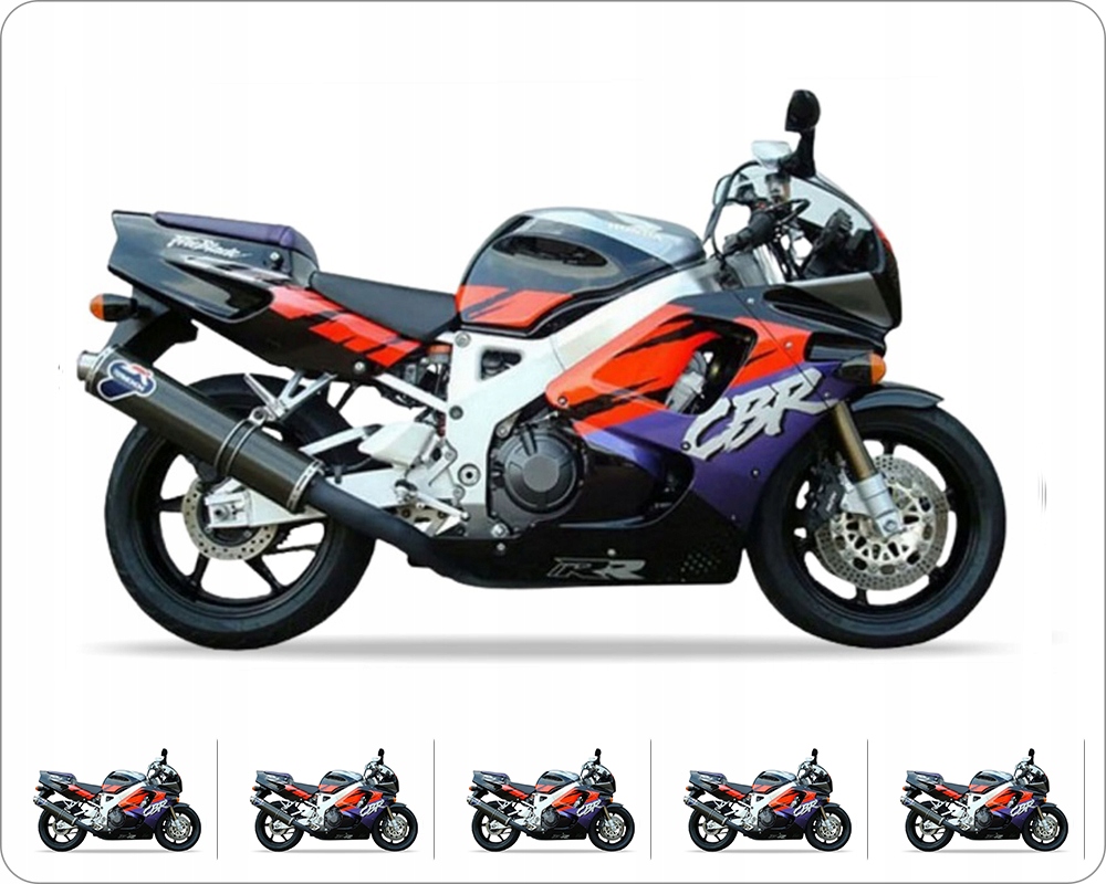 Nálepky Juula Pre Honda Cbr 900 Rr 1993 Čierno-červená Fluo NH1E