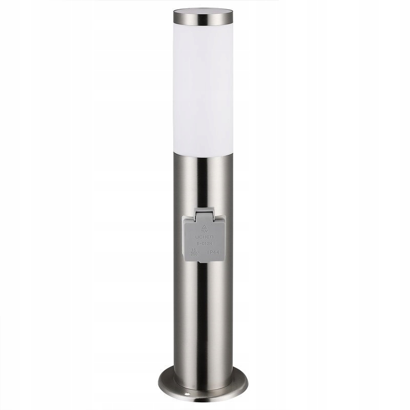 Lampka Ogrodowa Srebrna 48cm Z Gniazdkiem Gniazdo