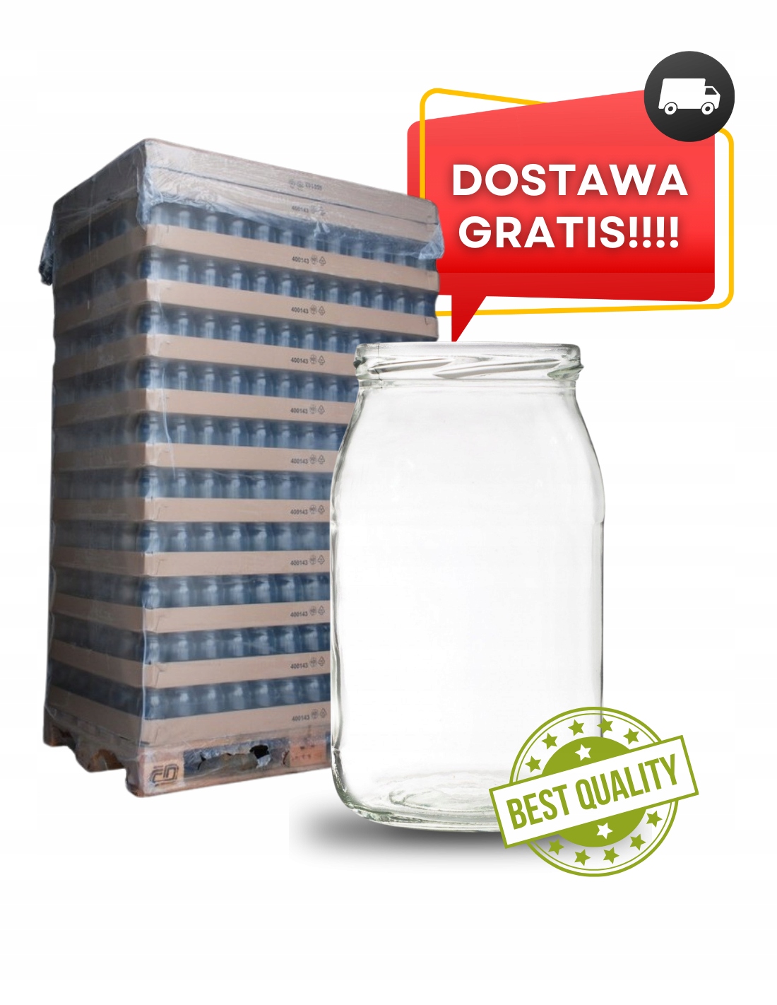 Słoik 900 ml 0,9L Na Miód, Przetwory Paleta słoiki 1440 Hurt 900ml ogórki