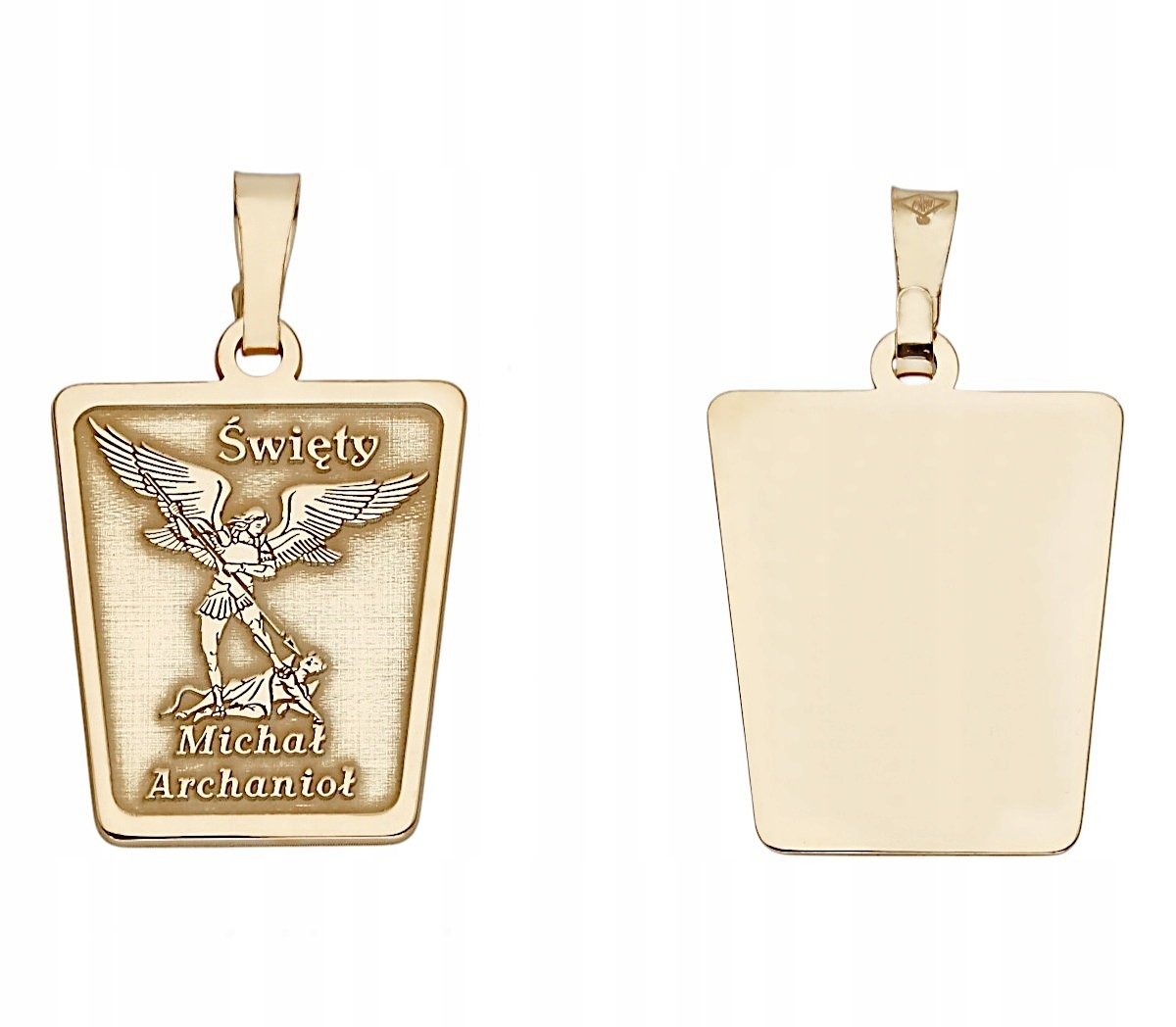 Stříbrný medailon Ag 925 pozlacený, svatý Michael Archanděl MDC015G