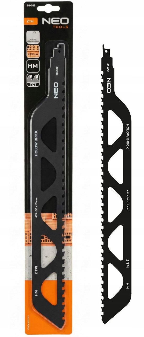 Pilový list pro pilu ocasku pro betonu cihelnou[TAG_CLOSE_B] betonovou pilu 455 mm 2TPI Neo