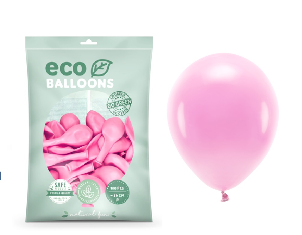 

Balony Eco 26cm różowe 10 szt Ekologiczne