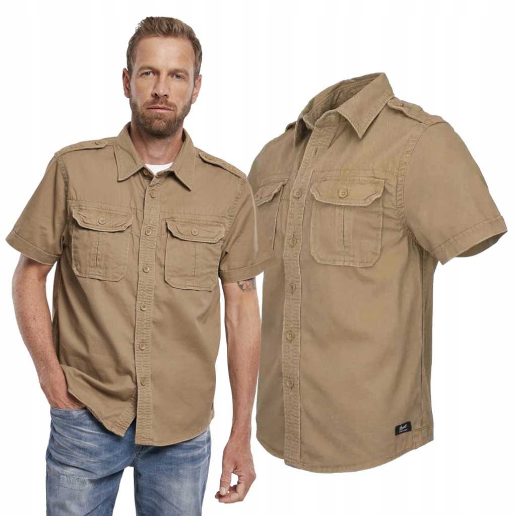 Košile s krátkým rukávem Brandit Vintage Shirt Coyote S