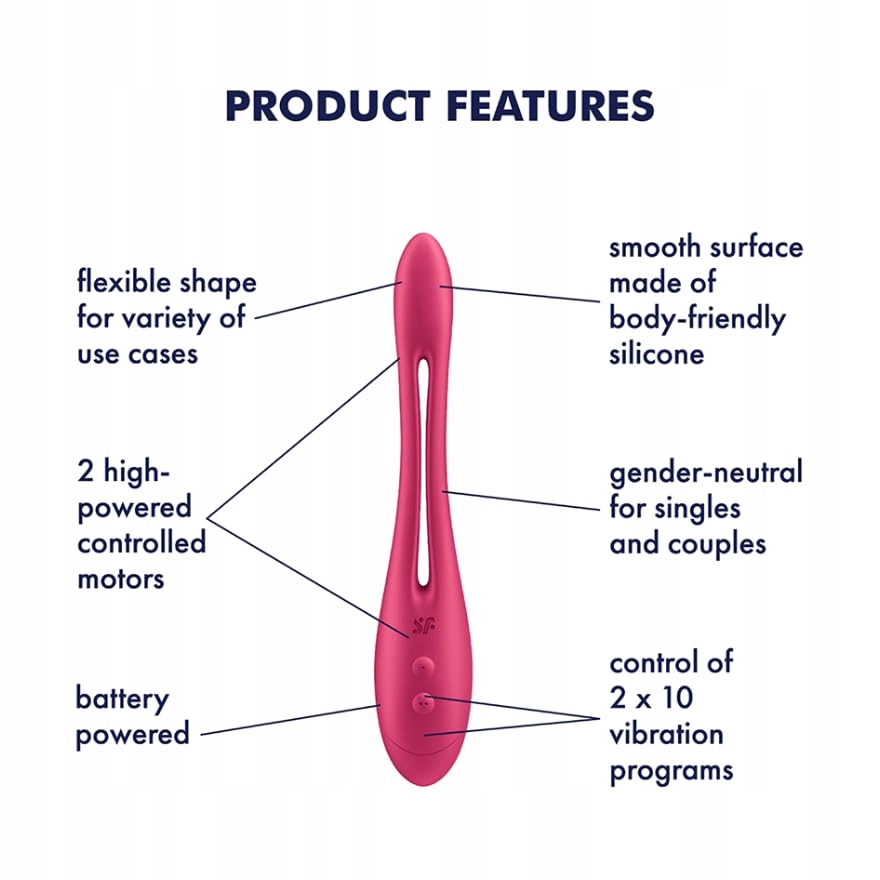 SATISFYER Elastic Game Wibrator Wielofunkcyjny 2 Silniki Wodoodporny — miniatura 2